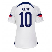 Vereinigte Staaten Christian Pulisic #10 Fußballbekleidung Heimtrikot Damen WM 2022 Kurzarm